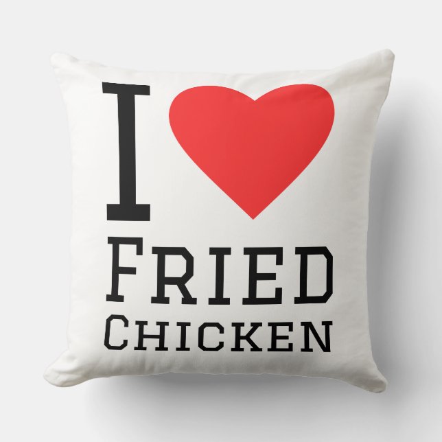 Coussin J'adore le poulet frit (Recto)