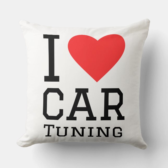 Coussin J'adore le réglage de voiture (Recto)