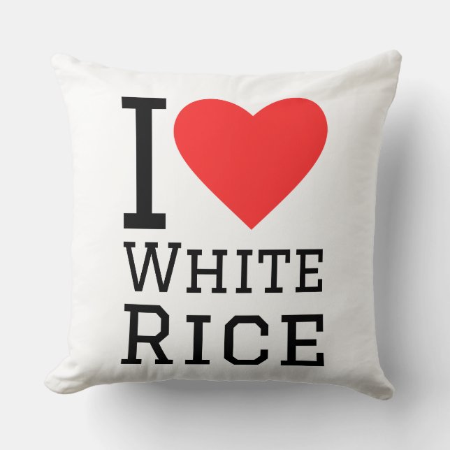 Coussin J'adore le riz blanc (Recto)
