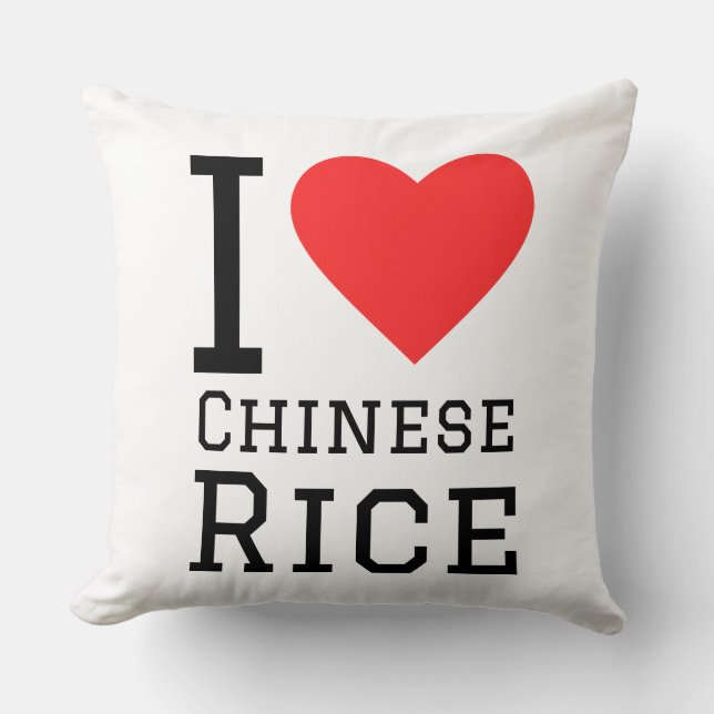 Coussin J'adore le riz chinois (Recto)