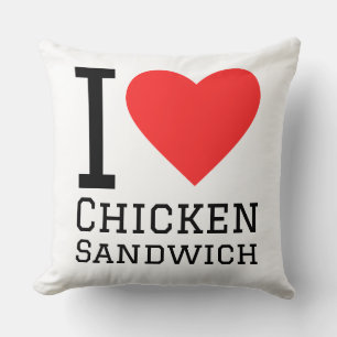 Coussin J'adore le sandwich au poulet