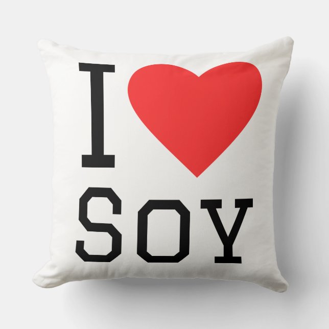 Coussin J'adore le soja (Recto)