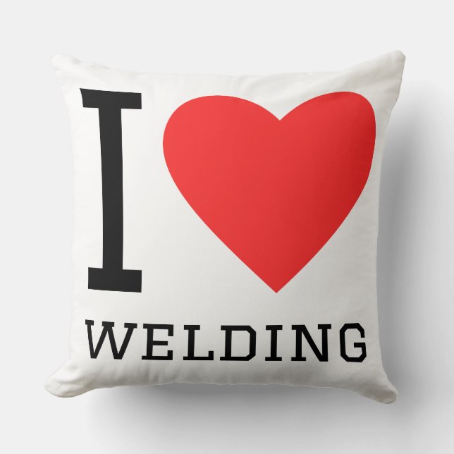 Coussin J'adore le soudage (Recto)