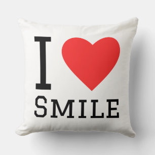 Coussin J'adore le sticker carré sourire