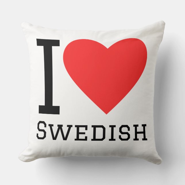 Coussin J'adore le suédois  (Recto)