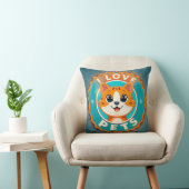 Coussin J'adore les animaux de compagnie chat mignon (Chaise)