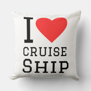 Coussin J'adore les bateaux de croisière