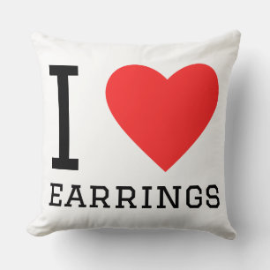 Coussin J'adore les boucles d'oreilles