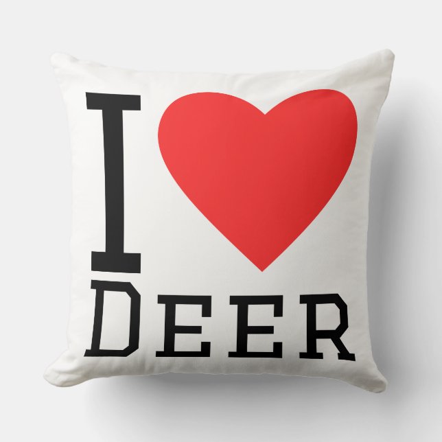 Coussin J'adore les cerfs (Recto)