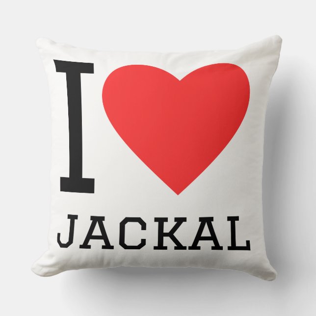 Coussin J'adore les chacals  (Recto)