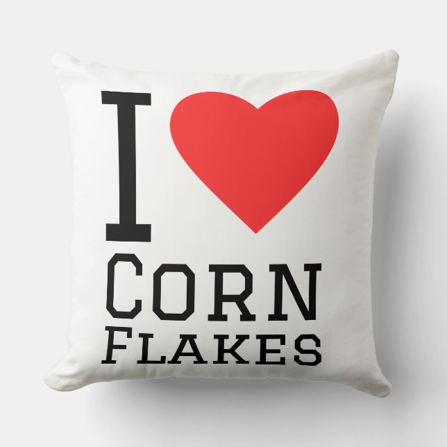 Coussin J'adore les corn flakes (Recto)
