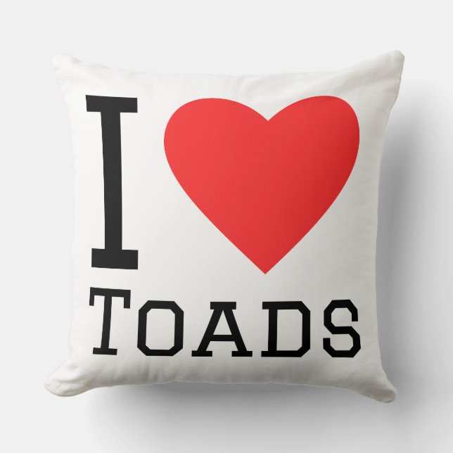 Coussin J'adore les crapauds (Recto)
