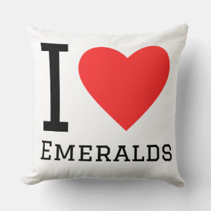 Coussin J'adore les émeraudes