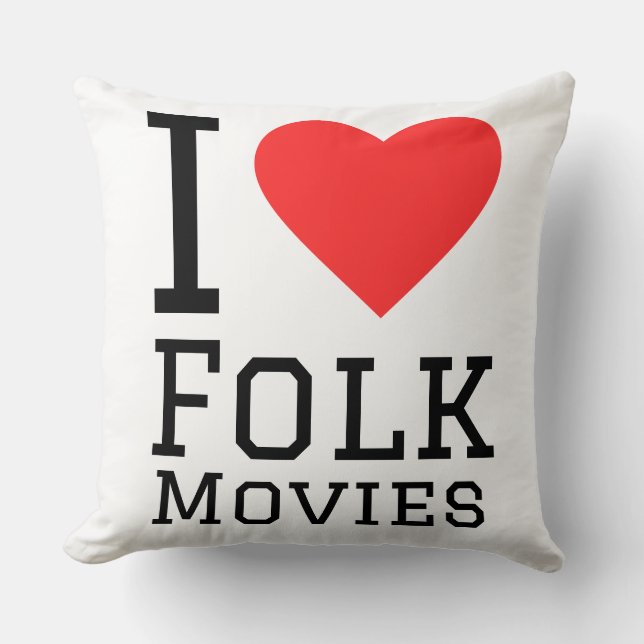 Coussin J'adore les films folkloriques  (Recto)