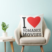 Coussin J'adore les films romantiques (Chaise)