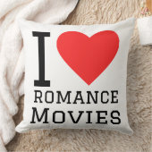 Coussin J'adore les films romantiques (Couverture)