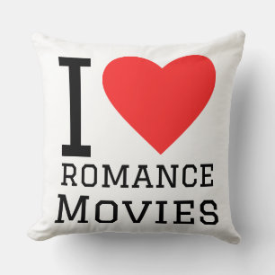 Coussin J'adore les films romantiques
