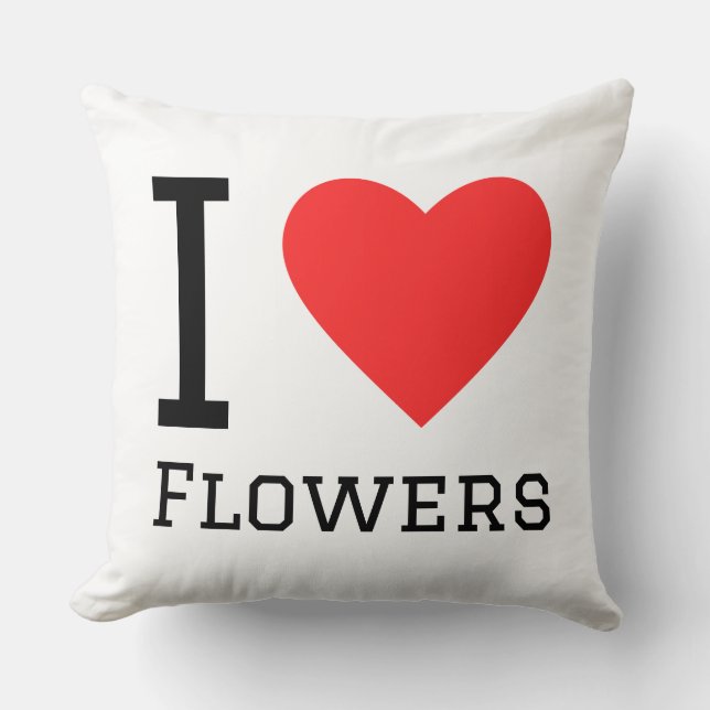 Coussin J'adore les fleurs (Recto)