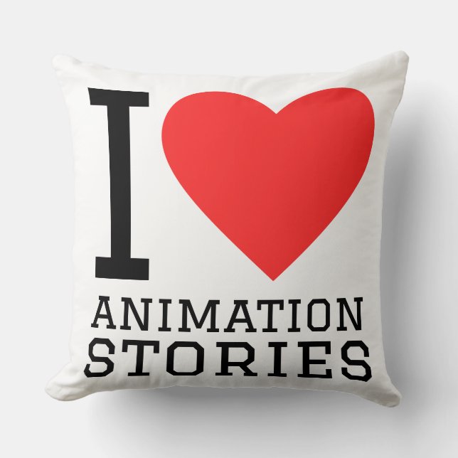 Coussin J'adore les histoires d'animation (Recto)