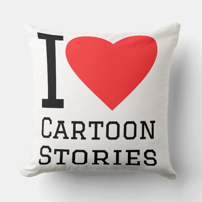 Coussin J'adore les histoires de dessins animés (Recto)