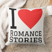 Coussin J'adore les histoires romantiques (Couverture)