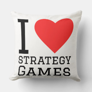 Coussin J'adore les jeux de stratégie