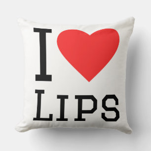 Coussin J'adore les lèvres