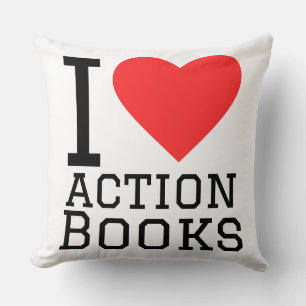 Coussin J'adore les livres d'action