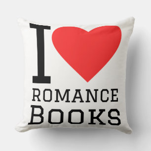 Coussin J'adore les livres romantiques