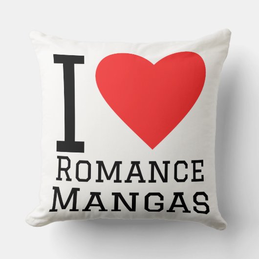 Coussin J'adore les mangas romantiques (Recto)