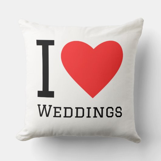 Coussin J'adore les mariages (Recto)