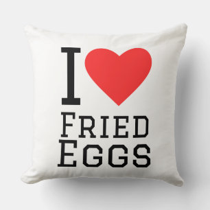 Coussin J'adore les œufs frits