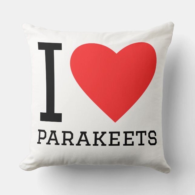 Coussin J'adore les perruches (Recto)