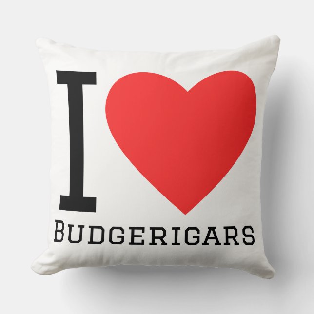 Coussin J'adore les perruches (Recto)