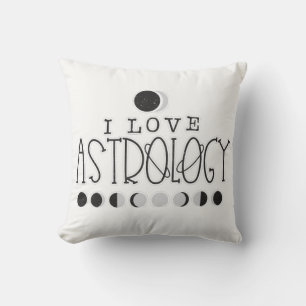 Coussin J'adore les phases du Soleil et de la Lune en astr