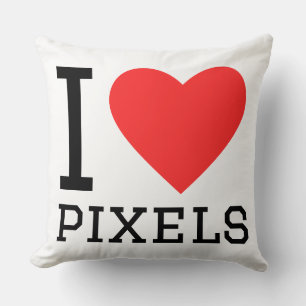 Coussin J'adore les pixels