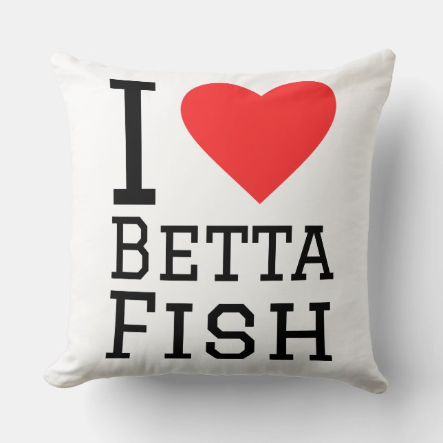 Coussin J'adore les poissons betta (Recto)