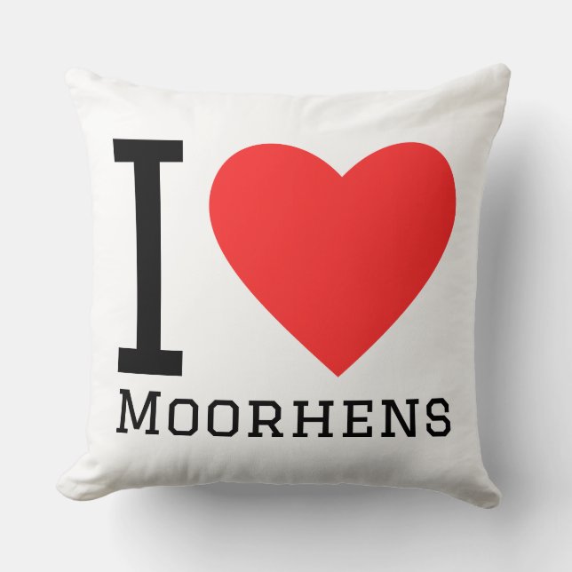 Coussin J'adore les poules d'eau (Recto)