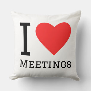 Coussin J'adore les réunions