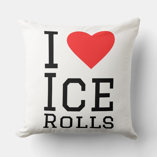 Coussin J'adore les rouleaux de glace (Recto)