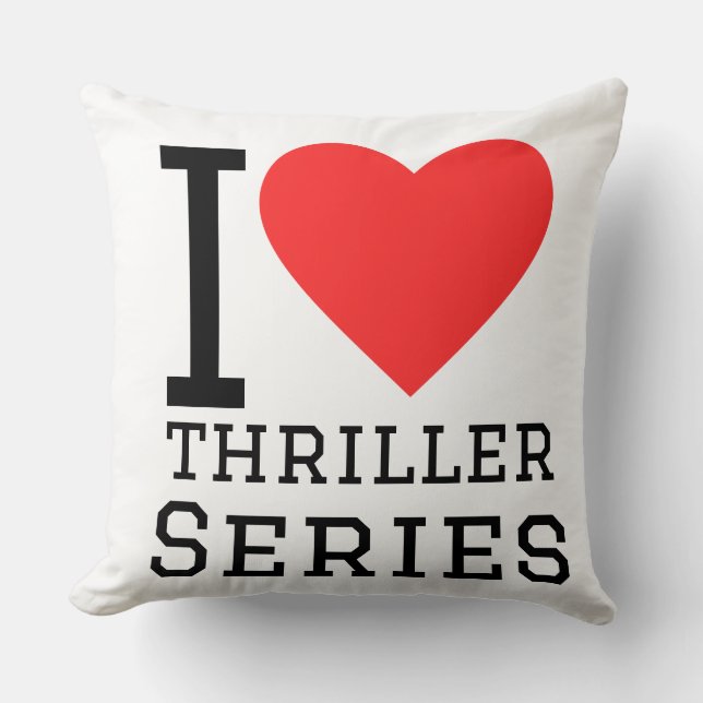 Coussin J'adore les séries thrillers (Recto)