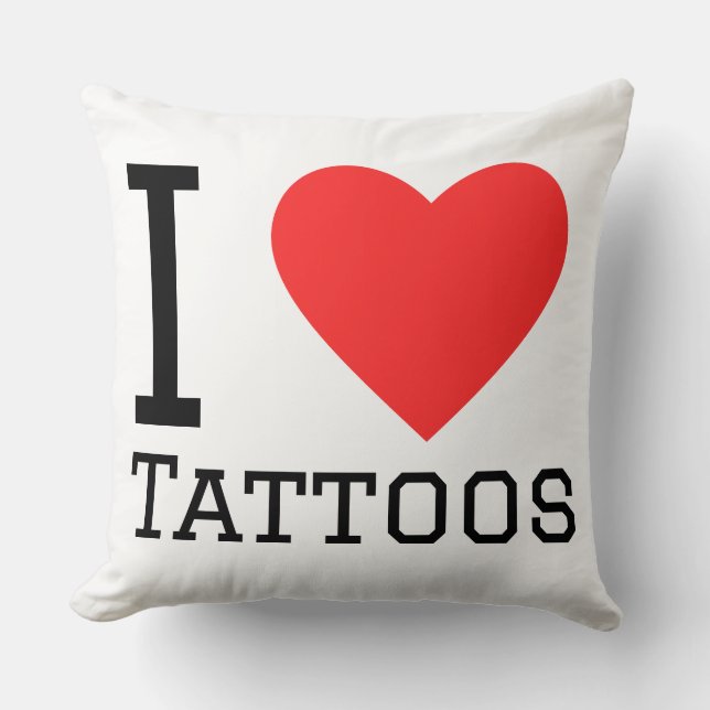 Coussin J'adore les tatouages  (Recto)