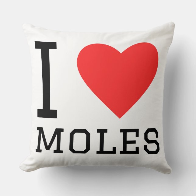 Coussin J'adore les taupes (Recto)
