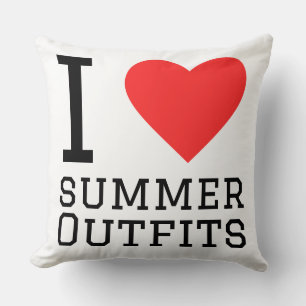 Coussin J'adore les tenues d'été
