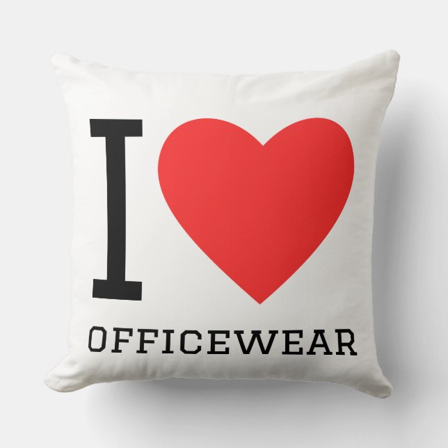 Coussin J'adore les vêtements de bureau (Recto)