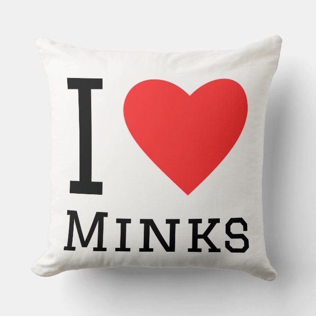 Coussin J'adore les visons (Recto)