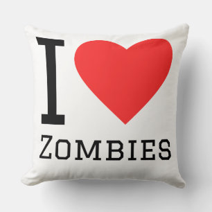 Coussin J'adore les zombies
