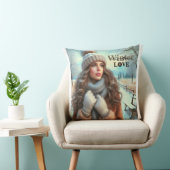 Coussin J'adore l'hiver (Chaise)