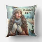 Coussin J'adore l'hiver (Verso)
