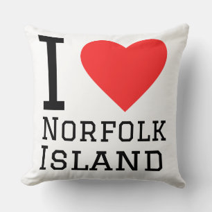 Coussin J'adore l'île Norfolk